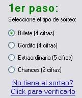1er. paso: escoger el tipo de sorteo